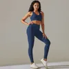 Tenues Lu align sans couture pour les femmes set Femmes 2 pièces Sport Bra High Waist Yoga Leggings Sets Workout Sportswear Fiess Gym Clots S Jurement Lemon G