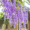 الزهور الزخرفية wi-steria الاصطناعية 12piece Party Purple Rattan Fake Plant Vine Hangin Garland Decor