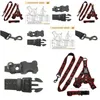 Hundkrage Leashes Designer Harness and Leash Collar Set Inget PL Justerbart ryggklipp Step-in med grundläggande tunga anti-vridare för smal otjcr