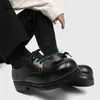 Casual schoenen mode ronde teen lederen zwart veter dikke dikke enige zakelijke zaken dagelijkse schoen voor heren 2024 herfst winter vrije tijd cool