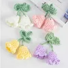 Keychains Lanyards Cute Bell Orchid Crochet Flowers Key Chain Pendant Artificial Woven Flower Handcraft Keychain Backpack Pendant Decor