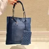 Modne torby na płótnie luksus designerski dżinsowa torba kompozytowa nowa przybysze torebki torba na lotnisko torba na jadła duża pojemność torba na zakupy torbę na zakupy