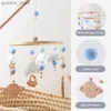 Mobiles# Mobile Baby Grzeźby zabawki 0-12 miesięcy Nowonarodzone łóżeczko Rainbow Bell Bell Toddler Rattles ręcznie robione zabawki na łóżko dla niemowląt Prezenty zabawki Y240415Y24041741EL