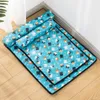 Dog Bed Mat Summer Cooling Pad Mat Pet Dog Sleeping Bed with Pillow Dogs Cats Ice Silk Blanket Cooling Pet Bed Cama Perro 240410