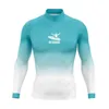 Kvinnors badkläder Summer Mens Rash Guard Swimsuit Long Sleeve Surf Swim T-shirt Upf 50 Topps Skinsuit Sports Diving Clothes Rashguard