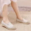 Casual Shoes 2024 Spring and Summer Flat Women's Breattable Cloth Lazy Slip-On