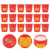 Disposable Cups Straws 100 Pcs Red Double Happiness Glass Drinking Holders Wedding Dinnerware Iced Coffee Mug