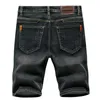 Summer Shorts Jeans Men Denim Pants Stretch Dark Blue Fashion Design Mens Jeans Slim Straight Male Short Jeans Hombre 240415