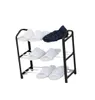 Celldeal 3 niveaux Habillement à chaussures à chaussures modernes Salles solide Organisateur Chaussures Shelf Multifonctional Bedroom Storage Maison Noire 204368255