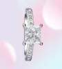 Peacock Star 925 Sterling Silver Wedding Anniversary Engagement Ring 15 Ct Princess Cut Jewelry CFR8009 Y072331582131320237