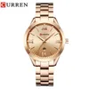 Curren Gold Watch Femmes regarde les dames 9007 Bracelet pour femmes en acier regarde femme relogie féminino montre femme320d