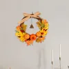 Decoratieve bloemen Hoge kwaliteit krans pompoen herfst hangende blad esdoorn deur nep slinger thuis ornamenten herfst