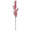 Fleurs décoratives 65 cm Berry Artificial Berry Branche Simulation en mousse Red Acacia Haricots d'automne Ornements de la plante