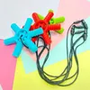 5/10pcs Silicone Creative Creative Chewing Collana Teether Autismo Sensoriale Masticante Pendente Sport orale Toys 240407