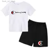 Clothing Sets Kids Summer T-shirt Top+shorts 2P Boy/girl Toddler Walking Birthday Gift Casual Short Sleeved Sports Jogging Brand Charming Set T240415