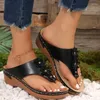 Slippers vrouwen wiggen sandalen zomer vrouw platform flip flops vrouwelijke sandalia's 2024 elegante bloem