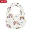 Bibs Burp Cloths INSULAR 3pcs Baby Bibs Burp Cloths Bibs Soft Cotton Adjustable Bib U Shape Newborn Feeding Bibs Infants Saliva Towe Rice bag Y240415Y240417OTK2