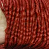 5strands echte seltene rote Koralle glatte runde Perlen Naturstein Edelstein 3-4 mm 16inch314i