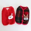 Hundebekleidung Frohe Weihnachtsnetz rote Winter Warm Weste kostet Haustierkleidung Jacke Katzenpyjamas Hoodies Kleidung für Hunde Welpe