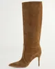 Bottes en gros femmes Femmes hautes hauts Slip peu profond sur le daim marron