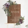 Dekorativa blommor Autumn Artificial Wedding Arch for Sign Floral Swag Reception Entry Ceremony Bakgrundsdekoration