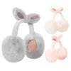 Tapis pelues oreilles chaudes mignonnes mignonnes bowknot doux pliable à pliage de vent de vent dames dames caricatures givre à l'épreuve