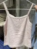 Women's Tanks Sweet Striped Pink Lace Camis Women Summer Cotton Soft Bow Casual Simple Crop Tops Female Harajuku Cute Vintage Y2K Slim Vests