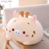 Plush -poppen 20 cm cartoon schattig dieren panda varken pluche speelgoed gevuld zacht kawaii herten baby sweepease poppen speelgoed voor kinderen meisjes verjaardag Xmas cadeau y240415