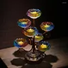 Candle Holders Table Design Christmas Glass Holder Tealight Aesthetic Accessories Container Porte Bougie Wedding Decoration T50ZT