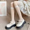 Socks Hosiery Summer Thin Lolita Stockings Sexy JK Uniform Women Girls Knee High Long Socks See Through Black White Nylon Knee Socks Stockings