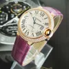 Stijlvolle Carter Designer Watches for Men Women Dames kijken blauwe ballon 18k rose goud originele diamanten set Business Designer pols horloge voor mannen