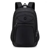 Backpack Nylon Men Men College Student School School for Teenagers Back Pack Black