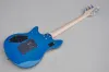 Gitarre Blue Body E -Gitarre mit 2H -Pickups, Chrome -Hardware, Maple -Stülle -Top, die maßgeschneiderte Dienste anbieten