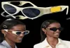 Concepteur de luxe O Lock White Acétate Lunettes de soleil Fol029 Temple Gold Metal Olock Logo Logo Cat Eye Acétate Site Web Officiel STA6131863