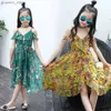 Robes de fille axinghao filles robe bohème robe d'été pour les filles 2018 filles décontractées plage du soleil adolescents pour adolescents vêtements adolescents 6 8 10 12 ans y240415