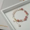 Instagram Koreaanse stijl Danshui Pearl single lus dames aardbeien kristal gesneden armband sieraden