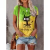 Kvinnors t-shirt sommar ny kvinnor mode t-shirt rund nacke plus size skjorta toppar 3d tryckt casual t shirt vanliga gata femmes wearl2403