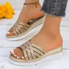 Slippers Wonders Women High Heels Shoes Crystal Luxury Summer Sandals 2024 Дизайнерские шлепанцы Насосы Zapatillas Mujer Slides