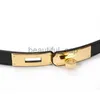 Ceinture de concepteur de qualité miroir 10a adaptée à la courroie de serrure ceinture de boucle de serrure à la ceinture en cuir de la courroie féminine ceinture réglable