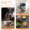 Pillow Bamboo Cup Pads Anti-slip Coffee Table Coasters Heat-resistant Cups Mats
