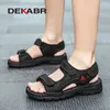 DEKABR Size 48 Male Genuine Leather Sandals Summer Casual Men Shoes Vacation Beach Shoes Fashion Outdoor Non-Slip Sneakers 240408