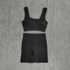 Lu Set Jumpsuit Align Lemon Wareball 2st Women Yoga Set Sexig BRA Sömlös sportshorts Träning Löpning Kläd Gym Wear Athletic Sport S