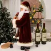 Animaux en peluche en peluche 60 cm en peluche électrique Santa Claus Rose Red chant russe Santa Claus Doll L47