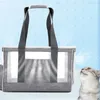 Portatore di gatti in maglia leggera portatore di vettore per animali domestici traspirabili da viaggio da viaggio per il tempo libero multifunzionale
