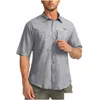 Men'S Casual Shirts Mens G Gradual Upf 50 Short Sleeve Pfg Fishing Shirt 230404 Drop Delivery Apparel Clothing Dhskv