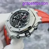 Funkcjonalny obserwowanie AP nadgarstek Royal Oak Offshore Series 26470st Classic Vampire Black Plate Black Plate Red Igle 42 mm Automatyczna mechaniczna męska zegarek męski