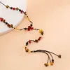 Rekommenderad tröja kedja, långt halsband, kvinnors temperament, mode mångsidighet, vävda smycken i etnisk stil, höst- och vinterhängen