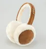 Muffs de orelha de abafos de pelúcia quentes imitação de pele unissex de cor pura moda dobrável suave simples ajustável acessório de inverno2658471