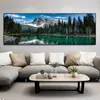 Paesaggio Snow Mountain Lake Nature Tela di pittura poster e stampe per arte da parete Immagini da letto soggiorno decorazioni per la casa senza cornice