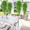 Fleurs décoratives 80 cm suspendues plantes artificielles vignes en plastique feuille de jardin décor de jardin extérieur plante garland garland wering fête mur